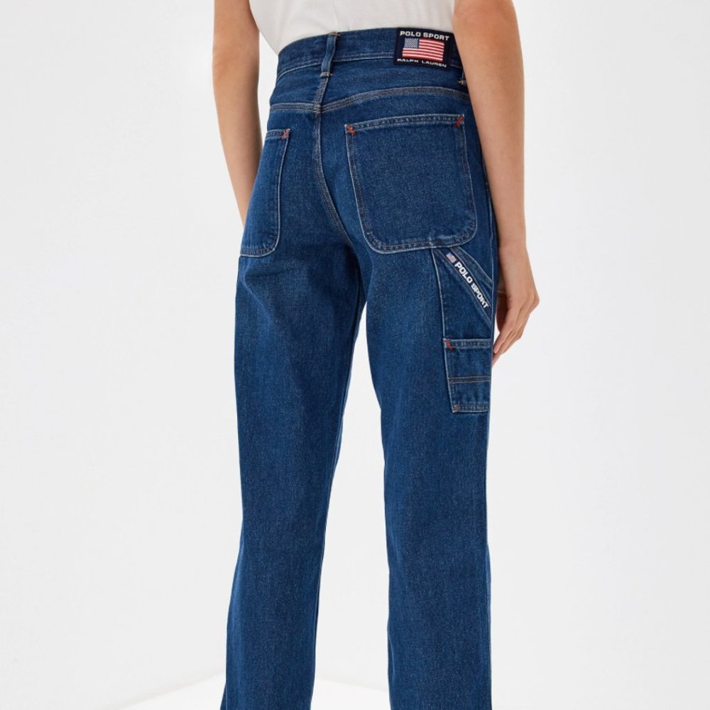 POLO RALPH LAUREN Wide Leg Mid-Rise Jeans Denim 27